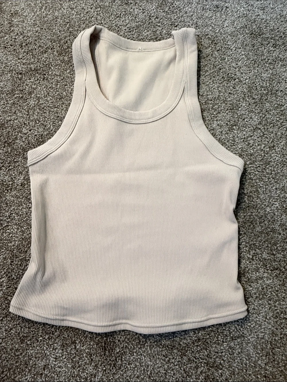 ALO Yoga Ribbed Racerback Tank — Light Beige size S